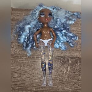 Marina Nude Sparkle & Shine Rainbow High Doll Glitter Legs Variegated Blue Hair